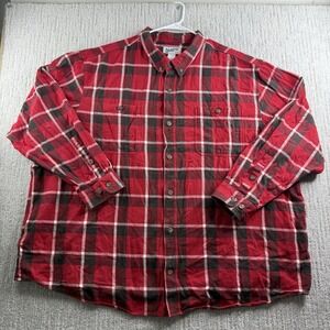 Duluth Trading Co Flannel Shirt Men's Size 4XL Red